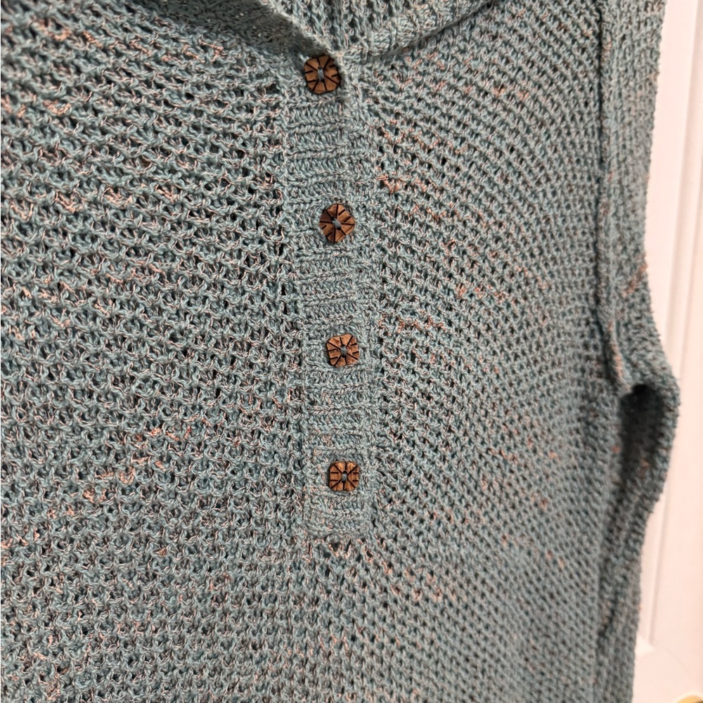 Free People Green Hooded Sweater *GOOD USED CONDITION* - Picture 2 of 11